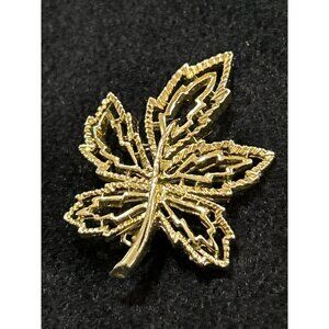 Vintage Gerrys Gold-Tone Maple Leaf Brooch Pin